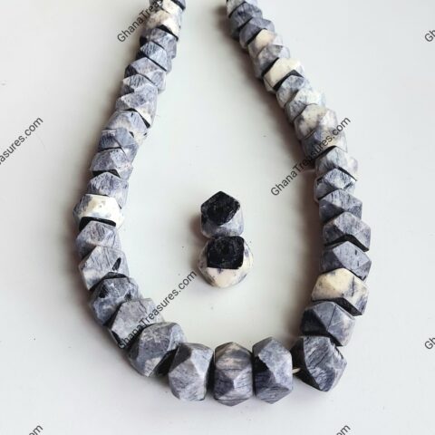 Faceted cow bone beads