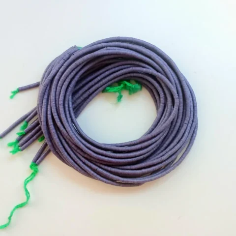 4 mm. African vinyl beads, violet
