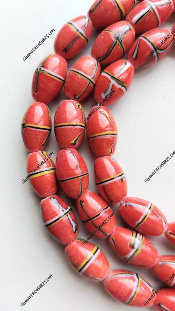 50 Indian chevron beads, cherry red - Image 2