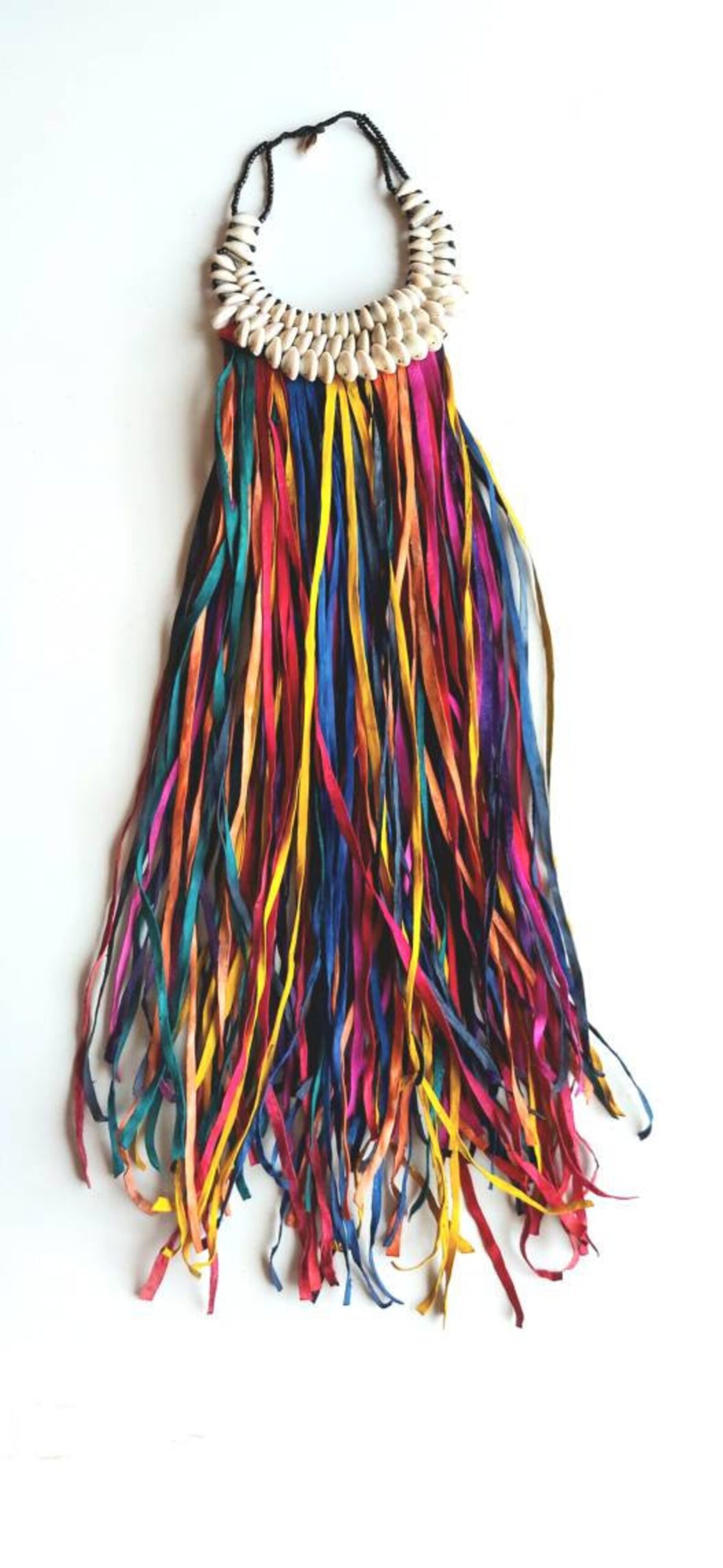 Rainbow goat leather cascade necklace Rainbow goat leather cascade necklace