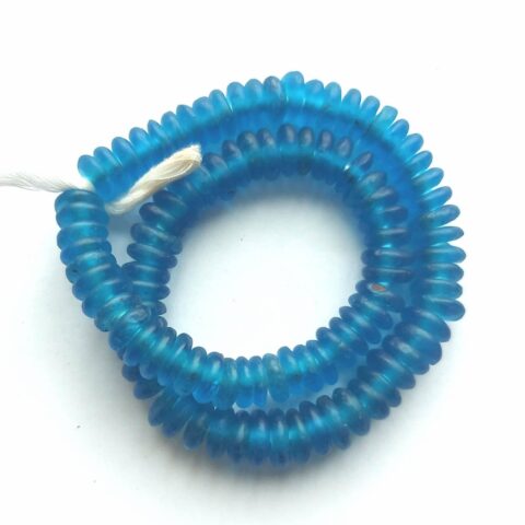 100 glass spacer beads, bright blue