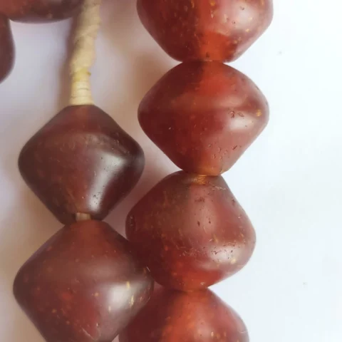 Bi-cone recycled glass beads
