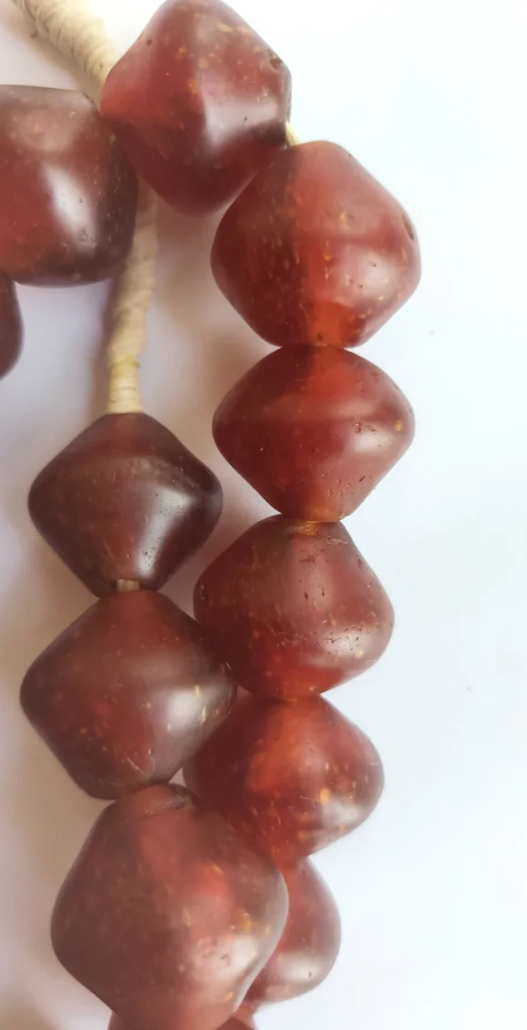 Bi-cone recycled glass beads