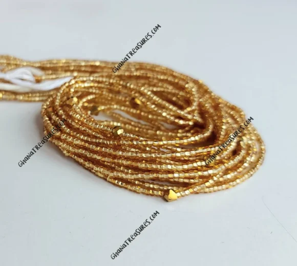 Minimalist tiny gold waist beads with crystals