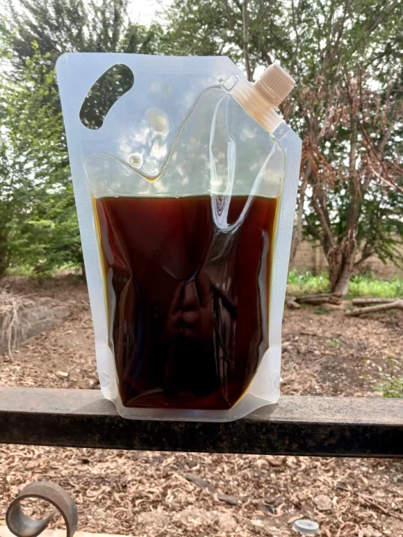 Palm kernel oil from Ghana, batana oil, 100% organic, raw, 1 liter, glass bottle (33.81 fl. oz)