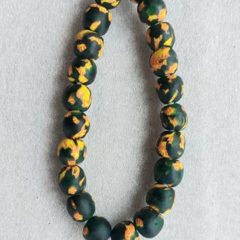 21 fused glass beads