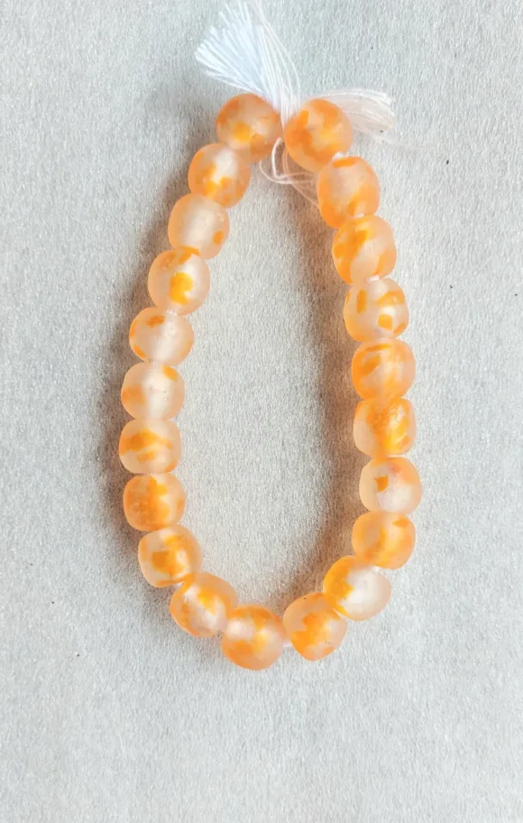 21 recycled glass beads