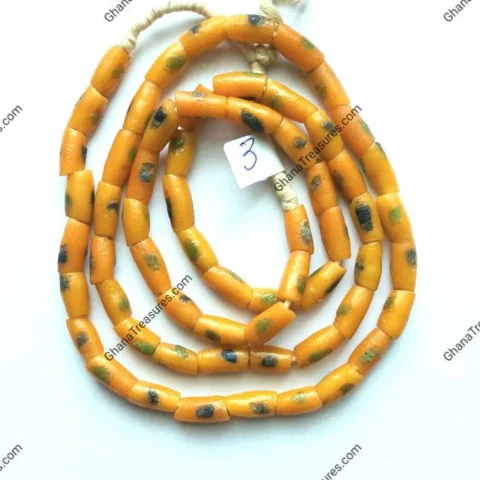 64-65 vintage African sand cast beads, old Ghana beads
