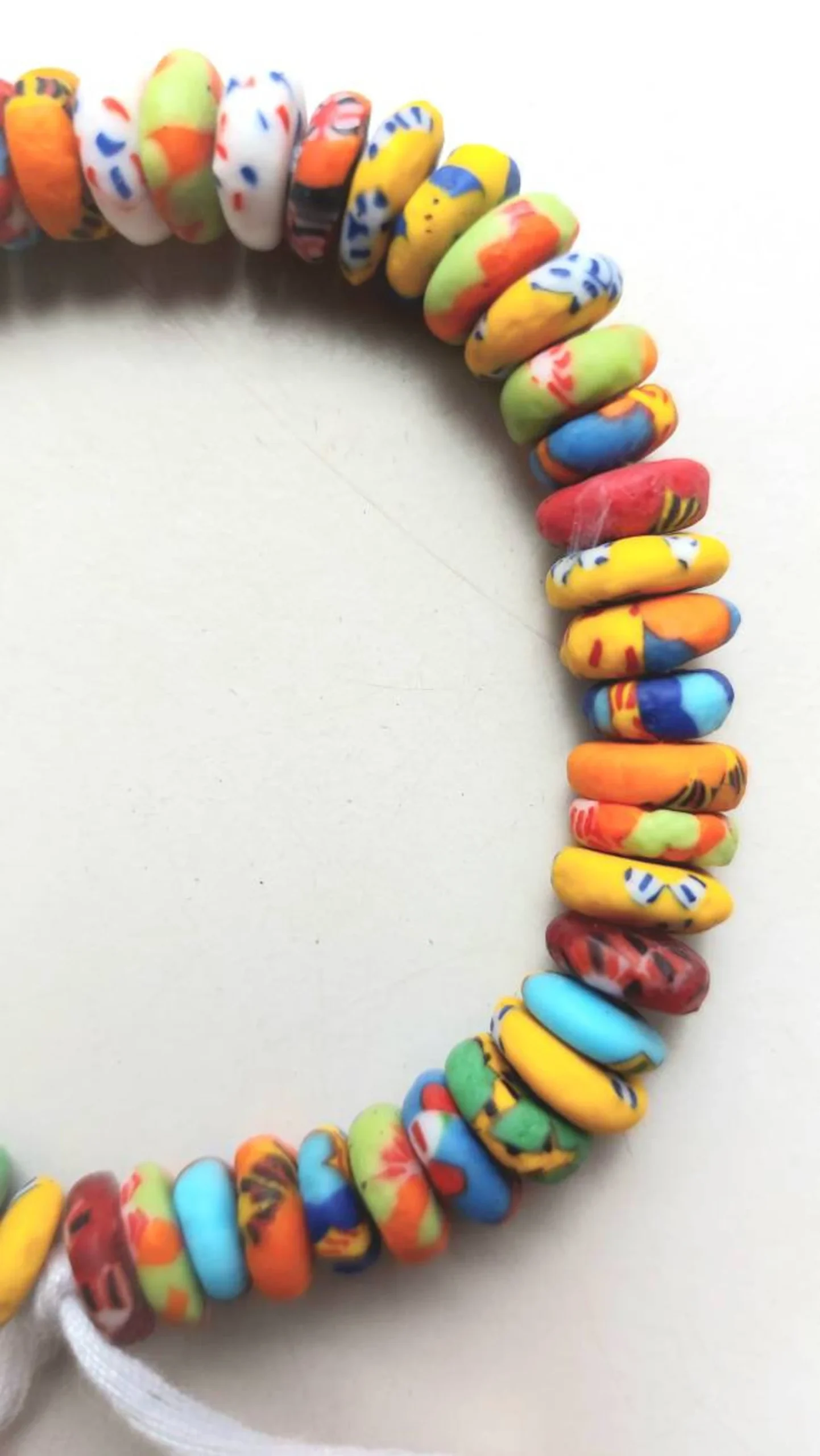 50 melted glass rondelle beads, 10-11 mm.diameter 50 melted glass rondelle beads, 10-11 mm.diameter - Image 2