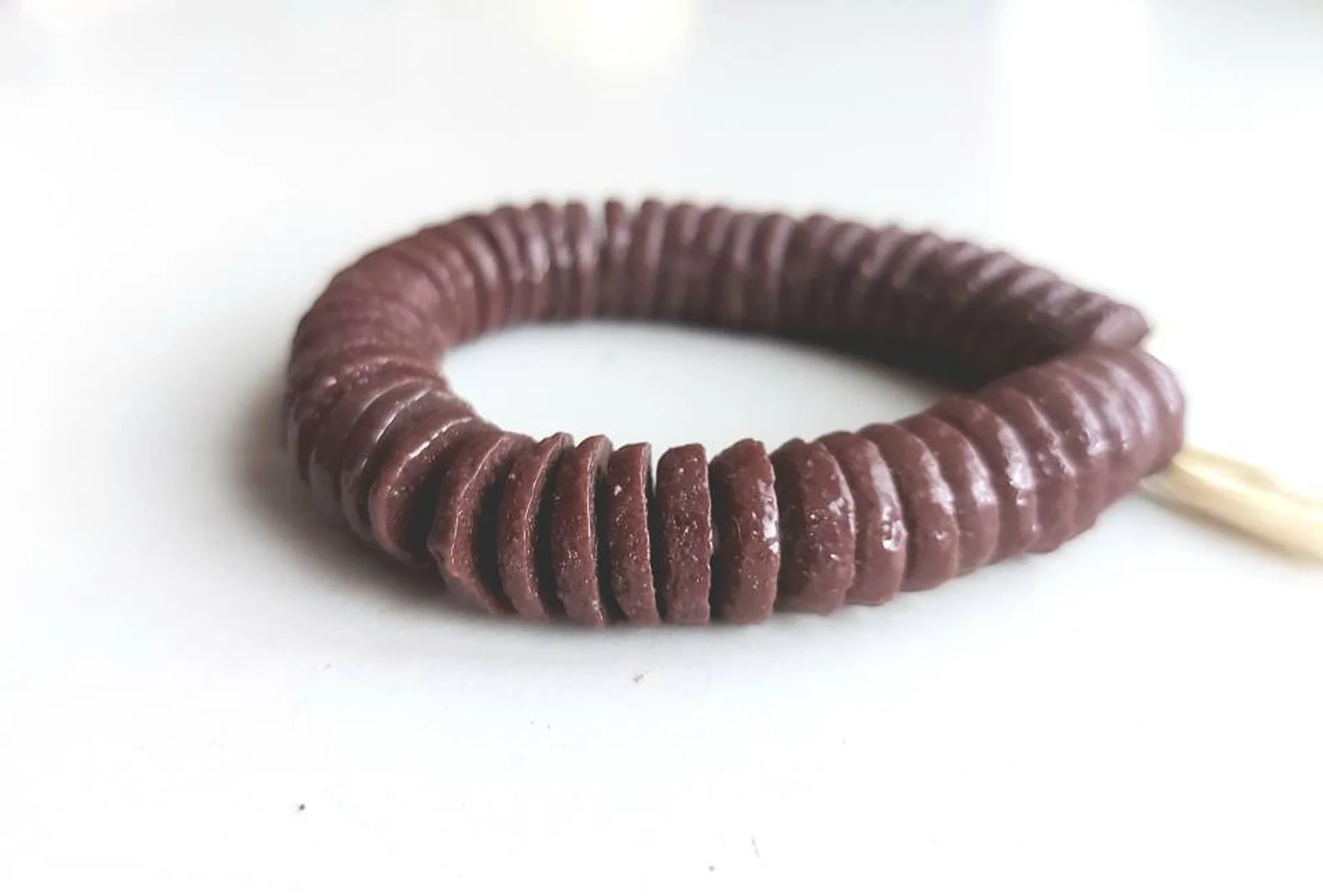 50 rustic dark brown rondelle beads 50 rustic dark brown rondelle beads