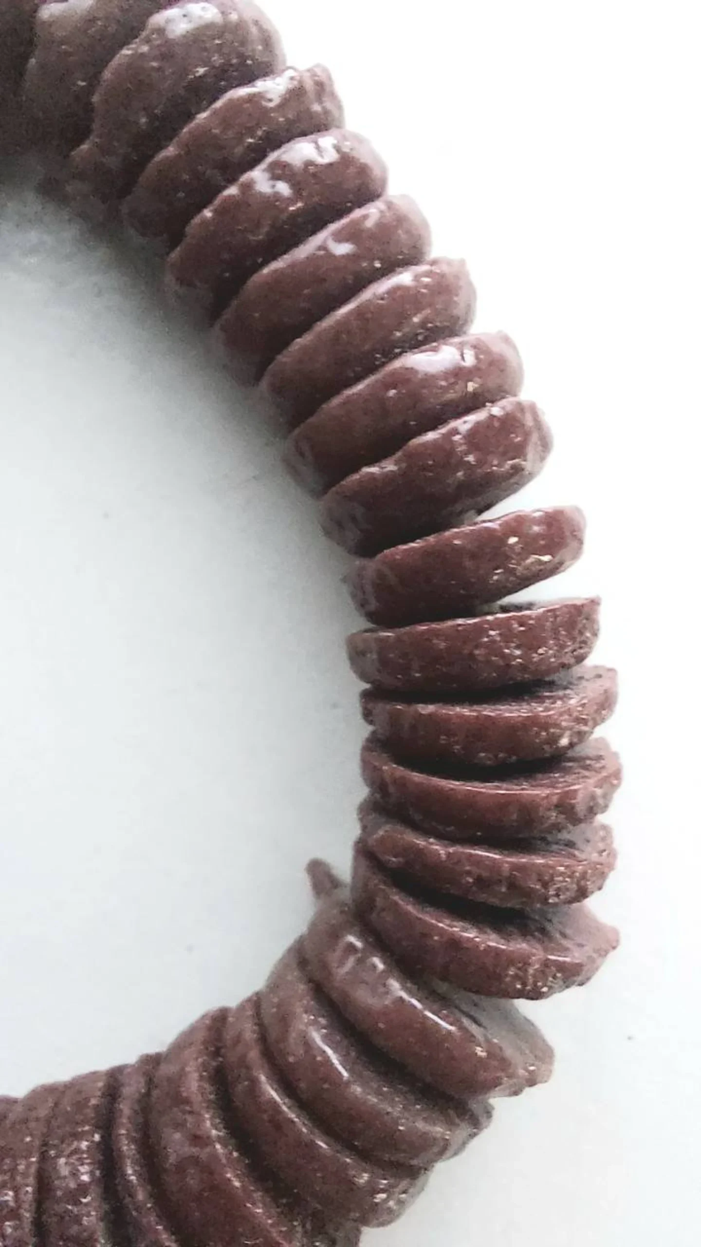 50 rustic dark brown rondelle beads 50 rustic dark brown rondelle beads - Image 3