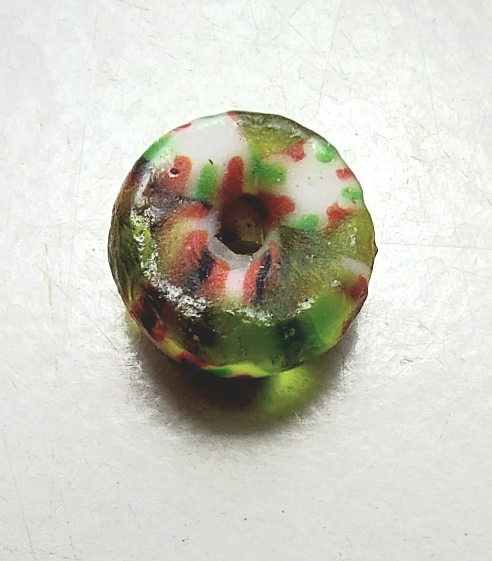 50 melted glass rondelle beads, 10 mm.diameter 50 melted glass rondelle beads, 10 mm.diameter - Image 3