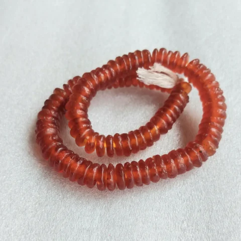 100 clear glass spacer beads, 16 inches string