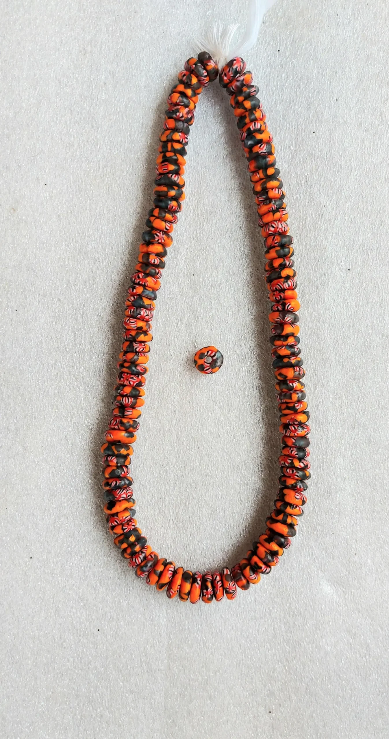 100+ African melted glass spacers, rondelle beads, 10-11 mm.diameter 100+ African melted glass spacers, rondelle beads, 10-11 mm.diameter