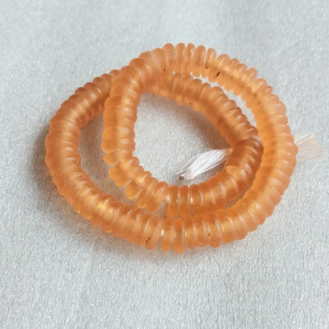 100 clear glass spacer beads, 16 inches string