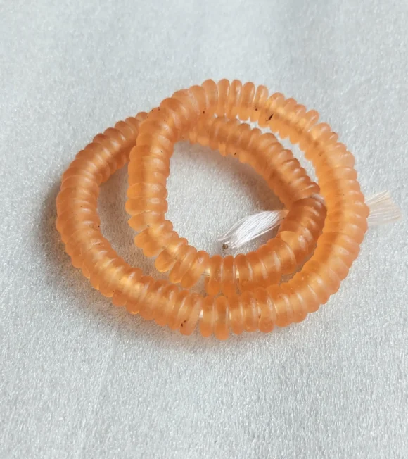 100 clear glass spacer beads, 16 inches string