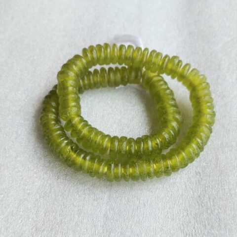 100 clear glass spacer beads, 16 inches string