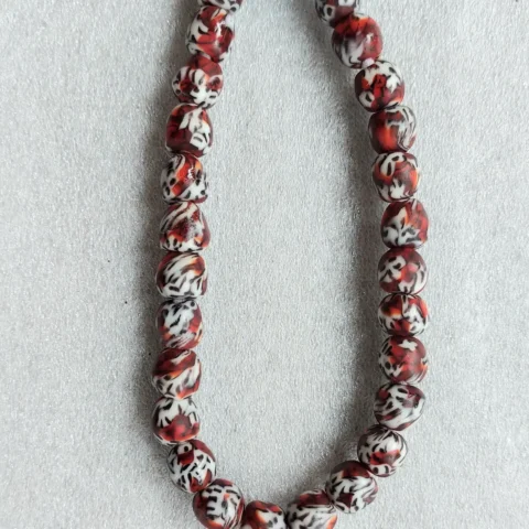 28-29 recycled glass beads, mixed opaque and transparent glass