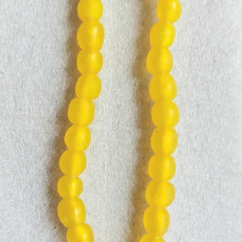 30-33 recycled glass beads, yellow