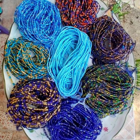 Sample of 8 Ghanaian waist beads