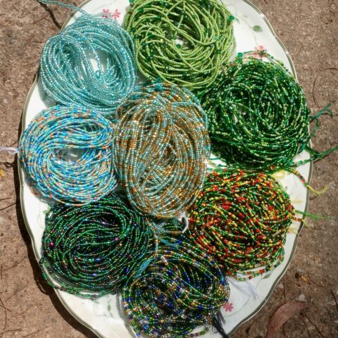 Sample of 8 Ghanaian waist beads