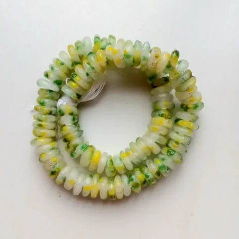 100 clear glass spacer beads, 16 inches string