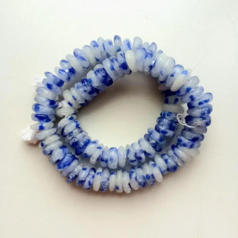 100 clear glass spacer beads, 16 inches string