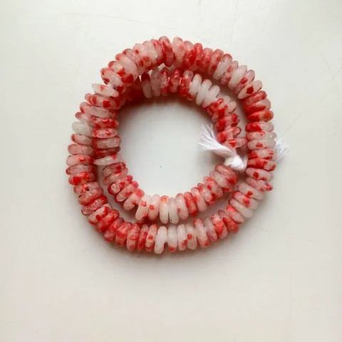 100 clear glass spacer beads, 16 inches string